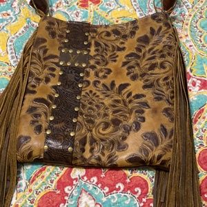Boho Fringe Leather purse